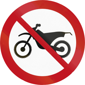 no dirt bikes